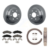 Rear Disc Rotors Ceramic Pads Parking Shoes Kit For Chevrolet Suburban 1500 4WD
