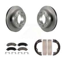 Load image into Gallery viewer, Rear Disc Rotors Ceramic Pads &amp; Parking Shoes Kit For Chevrolet GMC Savana 2500