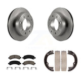 Rear Disc Rotors Ceramic Pads & Parking Shoes Kit For Chevrolet GMC Savana 2500