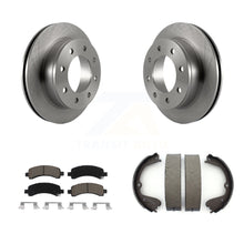 Load image into Gallery viewer, Rear Disc Rotors Ceramic Pads Parking Shoes Kit For GMC Savana 3500 Cutaway Van