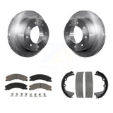 Rear Disc Rotors Ceramic Pads Parking Shoes Kit For GMC Sierra 2500 HD Chevrolet