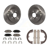 Rear Disc Rotors Ceramic Pads Parking Shoes Kit For Nissan Murano INFINITI Quest