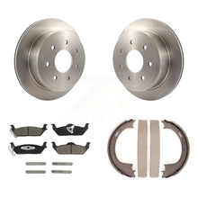 Load image into Gallery viewer, Rear Disc Rotors Ceramic Pads &amp; Parking Shoes Kit For Ford F-150 Lincoln Mark LT