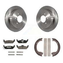 Load image into Gallery viewer, Rear Disc Rotors Ceramic Pads Parking Shoes Kit For Ford F-150 With 6 Lug Wheels