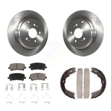 Charger l'image dans la galerie, Rear Disc Rotors Ceramic Pads &amp; Parking Shoes Kit For Honda Pilot Acura MDX ZDX