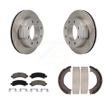Load image into Gallery viewer, Rear Disc Rotors Ceramic Pads &amp; Parking Shoes Kit For Chevrolet Express 2500 GMC