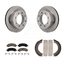 Charger l'image dans la galerie, Rear Disc Rotors Ceramic Pads &amp; Parking Shoes Kit For Chevrolet GMC Express 3500