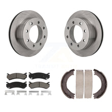 Load image into Gallery viewer, Rear Disc Rotors Ceramic Pads Parking Shoes Kit For Chevrolet GMC Silverado 2500