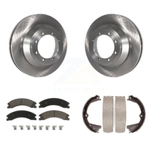 Charger l'image dans la galerie, Rear Disc Rotors Ceramic Pads Parking Brake Shoes Kit For Ford E-450 Super Duty