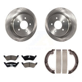 Rear Disc Rotors Ceramic Pads Parking Shoes Kit For Dodge Grand Caravan Chrysler