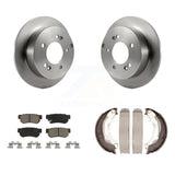 Rear Disc Rotors Ceramic Pads And Parking Shoes Kit For Hyundai Sonata XG350 Kia