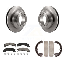 Charger l'image dans la galerie, Rear Disc Rotors Ceramic Pads Parking Brake Shoes Kit For Ford E-350 Super Duty