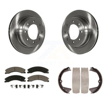 Charger l'image dans la galerie, Rear Disc Rotors Ceramic Pads Parking Shoes Kit For Nissan NV2500 NV3500 NV1500