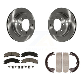 Rear Disc Rotors Ceramic Pads Parking Shoes Kit For Nissan NV2500 NV3500 NV1500