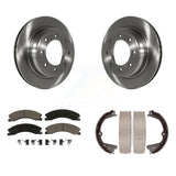 Rear Disc Rotors Ceramic Pads Parking Shoes Kit For Nissan NV2500 NV3500 NV1500