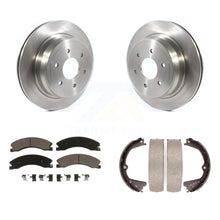 Charger l'image dans la galerie, Rear Disc Rotors Ceramic Pads &amp; Parking Shoes Kit For 2016-2019 Nissan TITAN XD
