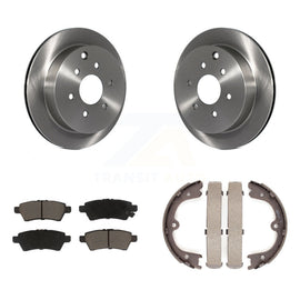 Rear Disc Rotors Ceramic Pads And Parking Shoes Kit For 2006-2007 Nissan Xterra