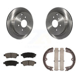 Rear Disc Rotors Ceramic Pads And Parking Shoes Kit For 2006-2007 Nissan Xterra