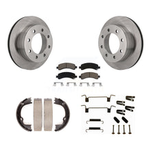 Load image into Gallery viewer, Rear Disc Rotors Ceramic Pads Parking Shoes Hardware Kit For Chevrolet GMC 2500