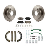 Rear Disc Rotors Ceramic Pads Parking Shoes Hardware Kit For Hyundai Tucson Kia
