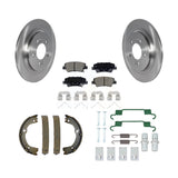 Rear Disc Rotors Ceramic Pads Parking Brake Shoes Hardware Kit For Kia Sportage