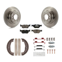 Charger l'image dans la galerie, Rear Disc Rotors Ceramic Pads Parking Shoes Hardware Kit For 2008-2013 BMW 128i