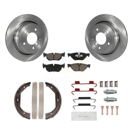 Rear Disc Rotors Ceramic Pads Parking Shoes And Hardware Kit For BMW 328i xDrive