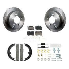 Rear Disc Rotors Ceramic Pads Parking Brake Shoes & Hardware Kit For Lexus IS250