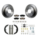Rear Disc Rotors Ceramic Pads Parking Brake Shoes & Hardware Kit For Lexus IS250
