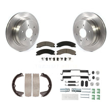 Load image into Gallery viewer, Rear Disc Rotors Ceramic Pads Parking Shoes And Hardware Kit For Nissan TITAN XD