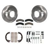Rear Disc Rotors Ceramic Pads Parking Brake Shoes And Hardware Kit For