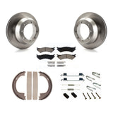 Rear Disc Rotors Ceramic Pads Parking Shoes Hardware Kit For Ford F-150 Heritage