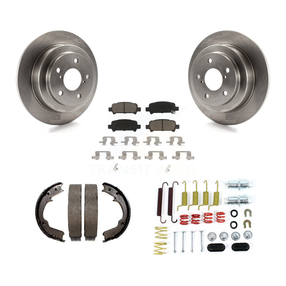 Rear Disc Rotors Ceramic Pads Parking Shoes And Hardware Kit For Subaru Forester