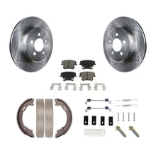 Charger l'image dans la galerie, Rear Disc Rotors Ceramic Pads Parking Shoes Hardware Kit For Dodge Chrysler 300