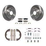 Rear Disc Rotors Ceramic Pads Parking Shoes And Hardware Kit For Nissan Frontier