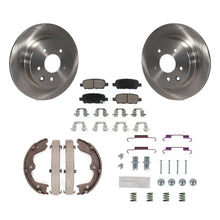 Charger l'image dans la galerie, Rear Disc Rotors Ceramic Pads Parking Shoes Hardware Kit For INFINITI G35 Nissan