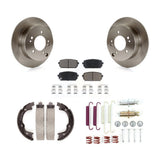 Rear Disc Rotors Ceramic Pads Parking Shoes Hardware Kit For 2007-2010 Kia Rondo
