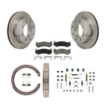 Charger l'image dans la galerie, Rear Disc Rotors Ceramic Pads Parking Brake Shoes And Hardware Kit For