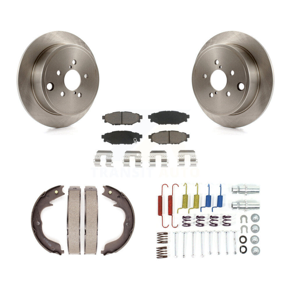 Rear Disc Rotors Ceramic Pads Parking Shoes And Hardware Kit For Subaru Impreza