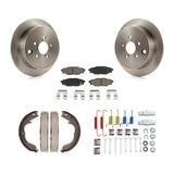 Rear Disc Rotors Ceramic Pads Parking Shoes And Hardware Kit For Subaru Impreza