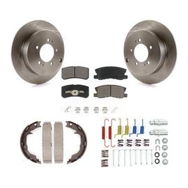 Rear Disc Rotors Ceramic Pads Parking Brake Shoes And Hardware Kit For