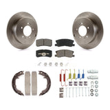Rear Disc Rotors Ceramic Pads Parking Brake Shoes And Hardware Kit For