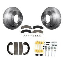 Charger l'image dans la galerie, Rear Disc Rotors Ceramic Pads Parking Shoes Hardware Kit For GMC Sierra 2500 HD