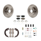 Rear Disc Rotors Ceramic Pads Parking Shoes Hardware Kit For Toyota Matrix Vibe