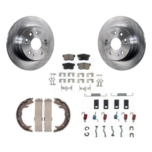Charger l'image dans la galerie, Rear Disc Rotors Ceramic Pads Parking Shoes &amp; Hardware Kit For 02-04 Honda CR-V