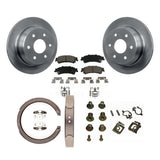 Rear Disc Rotors Ceramic Pads Parking Shoes Hardware Kit For Chevrolet GMC 1500