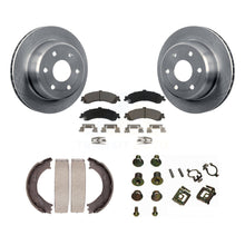 Charger l'image dans la galerie, Rear Disc Rotors Ceramic Pads Parking Shoes Hardware Kit For Chevrolet Silverado