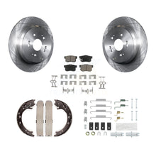 Load image into Gallery viewer, Rear Disc Rotors Ceramic Pads Parking Brake Shoes And Hardware Kit For Acura RDX