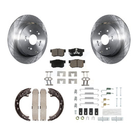 Rear Disc Rotors Ceramic Pads Parking Shoes & Hardware Kit For Honda CR-V Acura