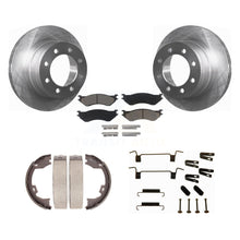 Load image into Gallery viewer, Rear Disc Rotors Ceramic Pads Parking Shoes Hardware Kit For Dodge Ram 1500 3500
